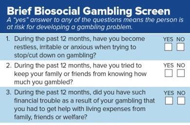 gambling screening tools|Screening, Assessment and Treatment Planning for Gambling .
